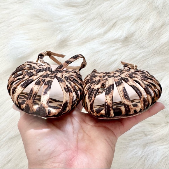 Loeffler Randall Devon Leopard Slingback Sandal Size 7 - Picture 6 of 9